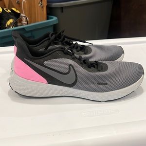 Nike Revolution Sneakers Gray and Pink Size 12 Women’s